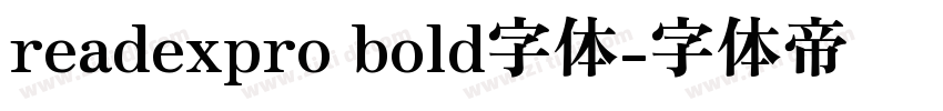 readexpro bold字体字体转换
